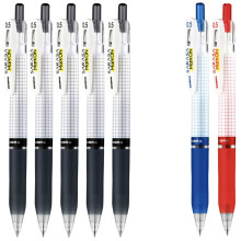 sarasa Mark on Gel ink 0.5mm ballpoint pens ink color 5 Black 1 Blue 1 Red total 7
