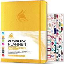 Clever Fox Planner Daily PRO  8,5 x 11 Zoll A4-Tagesplaner und Dankbarkeitstagebuch zur Steigerung der Produktivitt, Zeitmanagement und zum Erreich