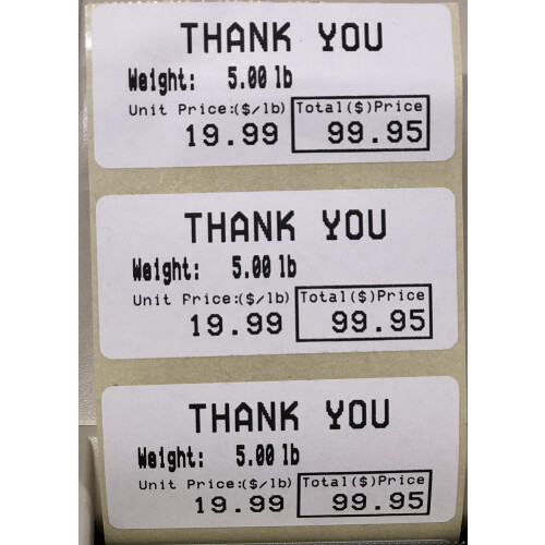 Ετικέτα CAS #8060 55 x 25 mm, 550 ανά Ρολό, 12 Ρολά ανά Κουτί 2