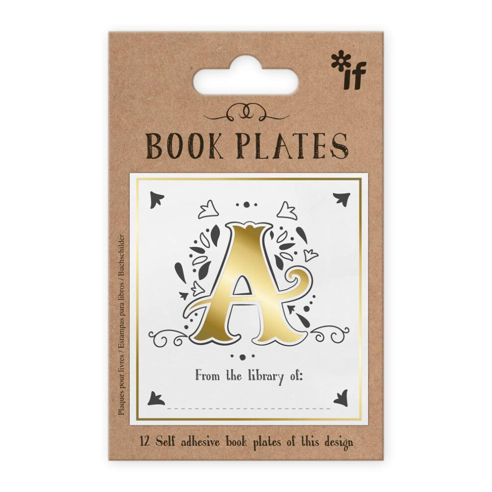 Plaques de livre de lettres IF personnalisées - Lettre A