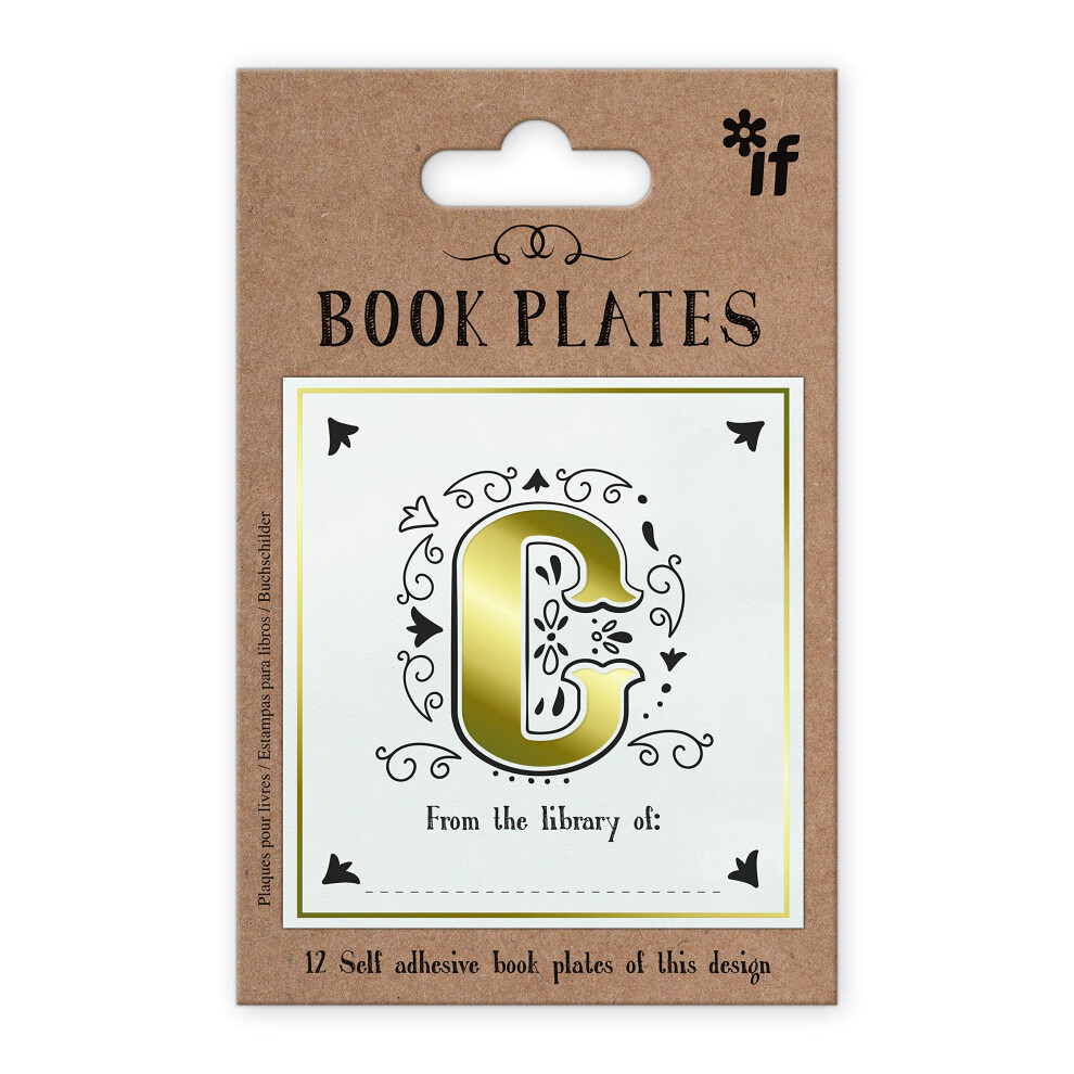 Plaques de livre de lettres IF personnalisées - Lettre C Medium