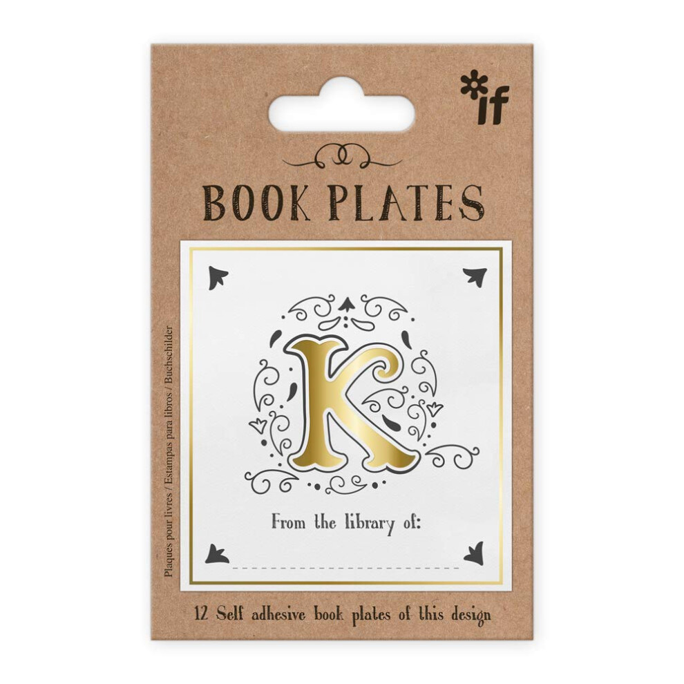 Plaques de livre de lettres IF personnalisées - Lettre K