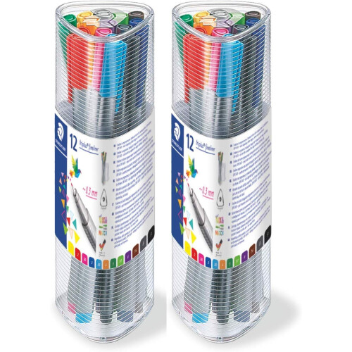 Staedtler Staedtler Triplus Fineline 0,3 mm Pera 12 barev Sada 2 bal 1