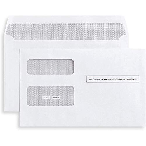 Metabo 50 1099 envelopes fiscais projetados para 1099 Misc 1099-R & Div e Int Laser Forms 5 5/8 polegadas x 9 polegadas goma goma 50 envelopes