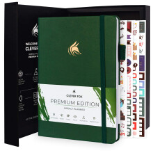 Clever Fox Planner Premium Edition  undatierter, luxuriser Wochen- und Monatsplaner zur Steigerung der Produktivitt und zum Erreichen Ihrer Ziele