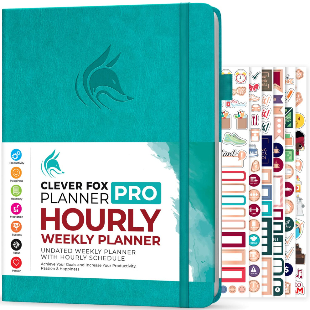 Agenda Clever Fox Planner PRO - Planification de vie hebdomadaire et mensuelle non datée
