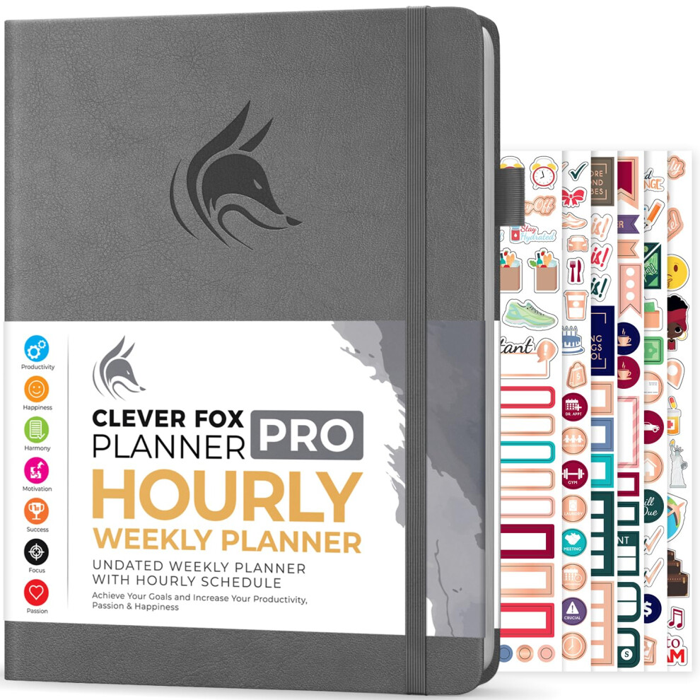 Agenda Clever Fox Planner PRO - Planification de vie hebdomadaire et mensuelle non datée