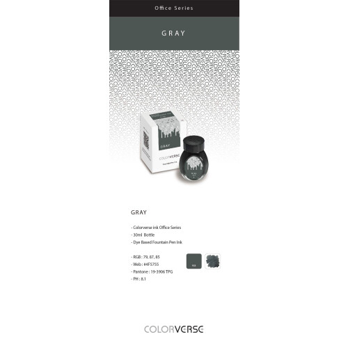 Colorverse Μελάνι - Γραφείο Σειρά - Γκρι (30ml) Μελάνι Γραφής 2
