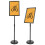 DISPLAYSWORKER Ρυθμιζόμενη Στάντ Σημασίας 11 x 17, Στάντ Δαπέδου με Βάση Αντοχής 1