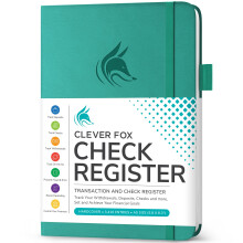 Clever Fox Check Register Book - Deluxe Tapahtumarekisteri Kirjanpito Reskontrakirja Sekkikirja Rekisteri & Sekkitilirekisterikirja henkilkohtaisee