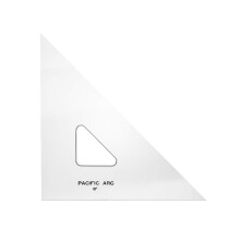 Tri   ngulo de desenho de arco do Pac   fico 6 polegadas 45/90 graus acr   lico claro