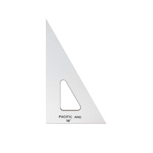 Tri   ngulo de desenho de arco do Pac   fico 16 polegadas 30/60/90 graus acr   lico claro