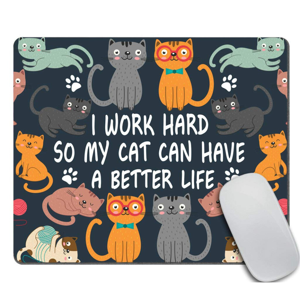 Amcove Mouse Pad Funny Cat Mousepad New Job Present Office Decor Cat Mouse Pad Cat Lady Present For Coworker Cubicle Decor Office Supplies C 6280849575509