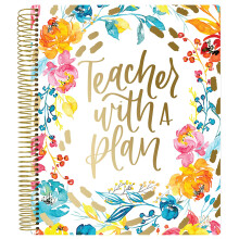 Bloom Daily Planners Neuer undatierter Lehrerplaner und Kalender fr das akademische Jahr mit mattierter Schutzhlle  7-Stunden-Unterrichtsplan-Orga