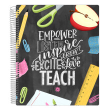 Bloom Daily Planners Undatierter Lehrerplaner und Kalender fr das akademische Jahr  7-Stunden-Unterrichtsplan-Organizer-Buch mit mattierter Schutzh