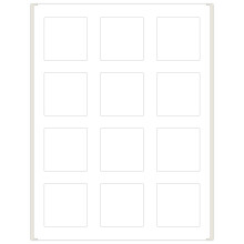 PACKZON 2"""" x 2"""" Square Labels for Laser/Inkjet  Permanent Adhesive