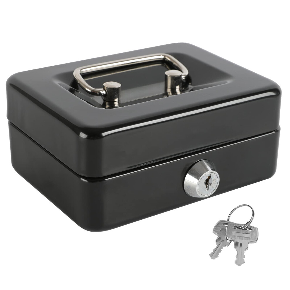 Mini Caja De Efectivo De Acero Con Cerradura De Xydled Con Bandeja Para Monedas Extra Ble Y Llave-image