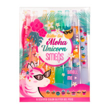 Glitter Gel Smens (Aloha Unicorn) - Patentovan Gourmet vonn pera Barevn Glitter Gel Ink Medium Point 8 Count