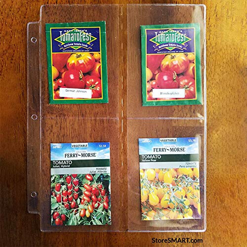 ButesMart Seed Packet Binder Side - 4 Lommer pr. Side. 10-pack. VP201-seed-10 2