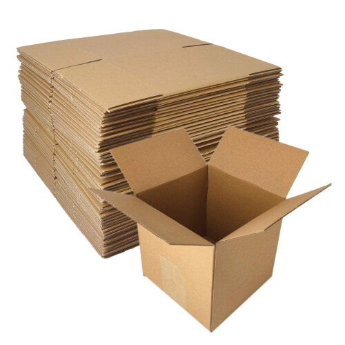 zmybcpack 40 Τεμάχια Κουτιά 5x5x5 ιντσών - Κουτιά Αποστολής από Χαρτόνι Κύματος