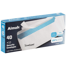 40#10 Skerhet Tonade sjlvfrsegling kuvert - Inget fnster enveguard storlek 4-1/8 x 9-1/2 tum - vit - 24 lb - 40 rkning (34140)