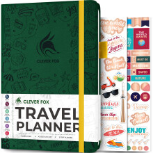 Clever Fox Reisetagebuch  Reiserouten-Reiseplaner, Organizer fr Frauen, Mnner und Paare, Reisetagebuch, hlt 5 Reisen, A5 (Waldgrn, A5 (5,8 x 8,3