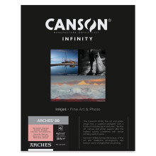Canson Infinity Arches 88 Ultra Smooth Pure White mattapaperi mustesuihkutulostukseen, 310 g/m   , 8,5 x 11 tuumaa, 25 arkkia