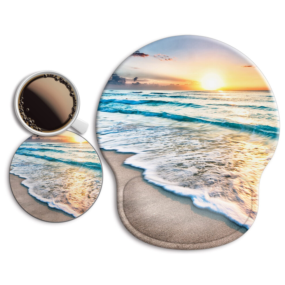 Ergonomic Mouse Pad With Wrist Support Rest [ 20% Larger] Mousepad Gel 712288786117