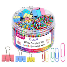 Clips de liant 350pcs Clips de papier grains grandes clips de classe