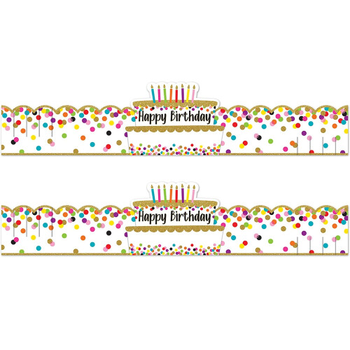 Confetti Happy Birthday Crowns  30 Per Pack  2 Packs