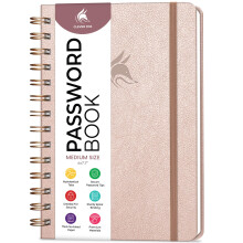 Clever Fox Password Book Spiral: organizaci n de direcciones de Internet y contrase as