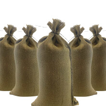 Durasack wytrzymale torby z piaskiem z trawkami z sznurkami Puste wladzy piaskowe do powodzi i kontroli erozji 14 x 26 cali paczka po 10