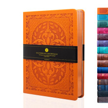Victorias tidskrifter Leatherette Vintage Journal Hard Cover -fodrad anteckningsbok Old Look Diary A5 Storlek 5.7 '' X 8.1 '' (Orange A5)