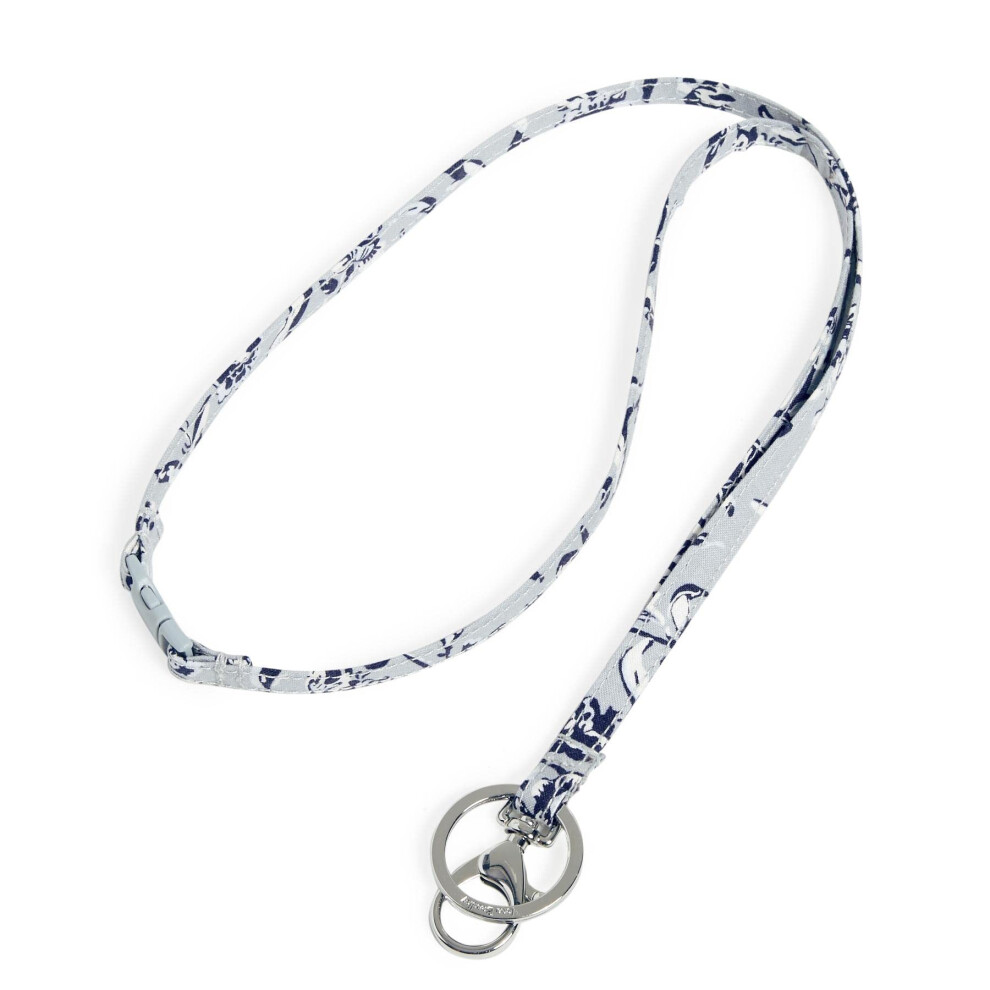 Vera Bradley Women's Cotton Breakaway Lanyard Perennials - Recycled Cotton One Size Gray