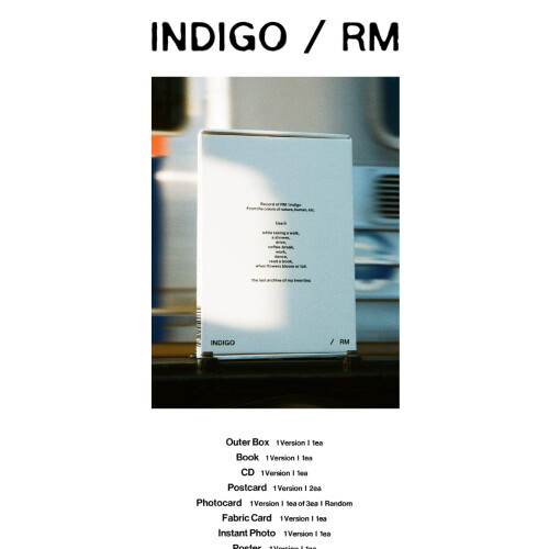 BTS RM Indigo 1       lbum Solo Conte   do+Livro+Posta 1