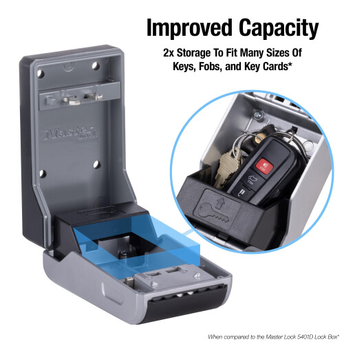 Master Lock Master Lock High Capacity Key Lockbox  Combination Dial  Wall Mount 2