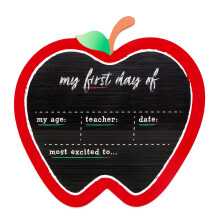 Office Depot Tafelschild First/Last Day Apple, 27,9 x 27,9 cm, Schwarz