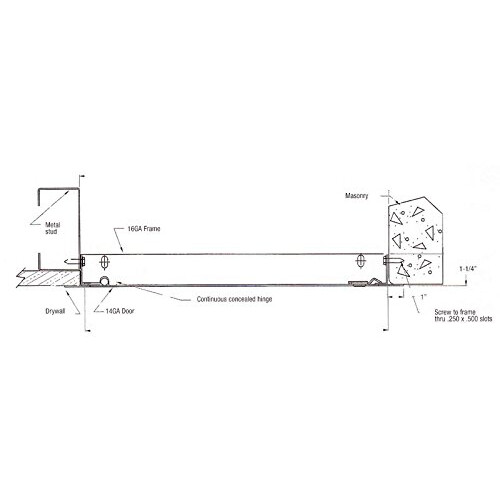 Acudor UF-5000 Καθολική Πόρτα Πρόσβασης 8 x 12, Λευκή 1