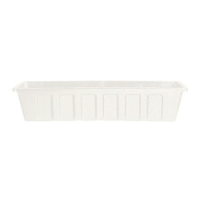 Noutate 2242 Plantator alb cu cutie de flori din plastic de 24 de inci de 24 de inci din plastic