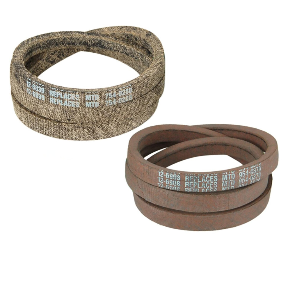 Set Of 2 Both Variable Speed Belts To Replace 754-0280 And 754-0370 (Also 954-0280 And 954-0370). 068390690805