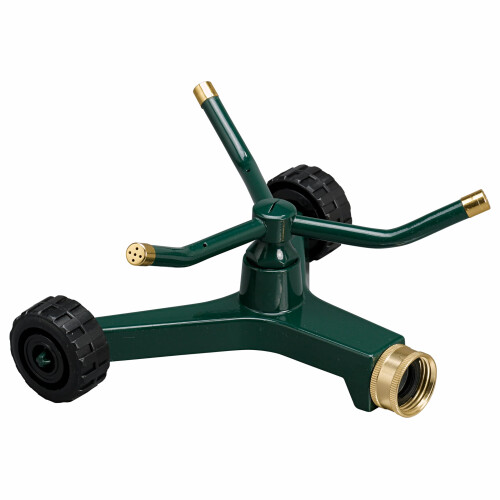 Irrigatore Orbit a 3 bracci in metallo con base a ruote