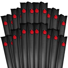 Robelle 3809--BLK-12 Pesos para Capa de Piscina, 12-Pack, 8 pés, Câmara Dupla Preta, 16 Gauge