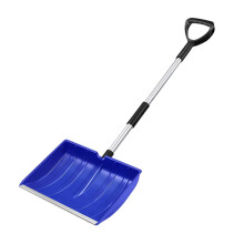 (Blue) Portable Snow Shovel with Detachable Aluminum Tube Ergonomic D-shaped Handle Snow Shovel for Garden Car Camping Jikaixiang