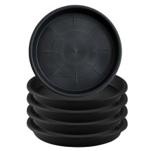 (20cm) 5Pcs Heavy Duty Plastic Plant Saucer Tray Flower Pot Water Tray Indoors Outdoor Corrosion-resistant Plant Water Tray Jikaixiang