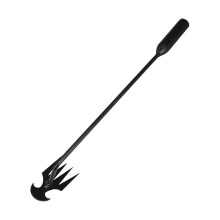 (40cm, B) Weeding Steel Hoe Uprooting Weeding Tool Portable Handheld Weeding Hoe with 4 Teeth Manual Weed Puller for Garden Planting Digging Jikaix