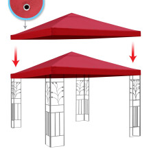 BenefitUSA Zamiennik 10'X10' Baldachim do altanki Top Patio Pawilon Oslona przeciwsloneczna Poliester Jednowarstwowy (bordowy)