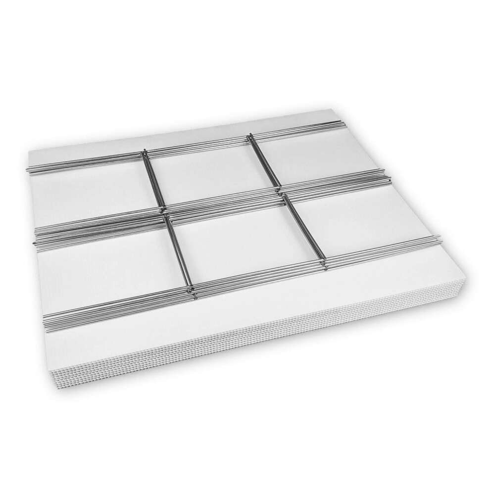 Panneaux de jardin vierges VSE | 61 cm de large x 45 cm de haut (lot de 10) avec piquets m   talliques en H | Pour les ventes de garage, les remise