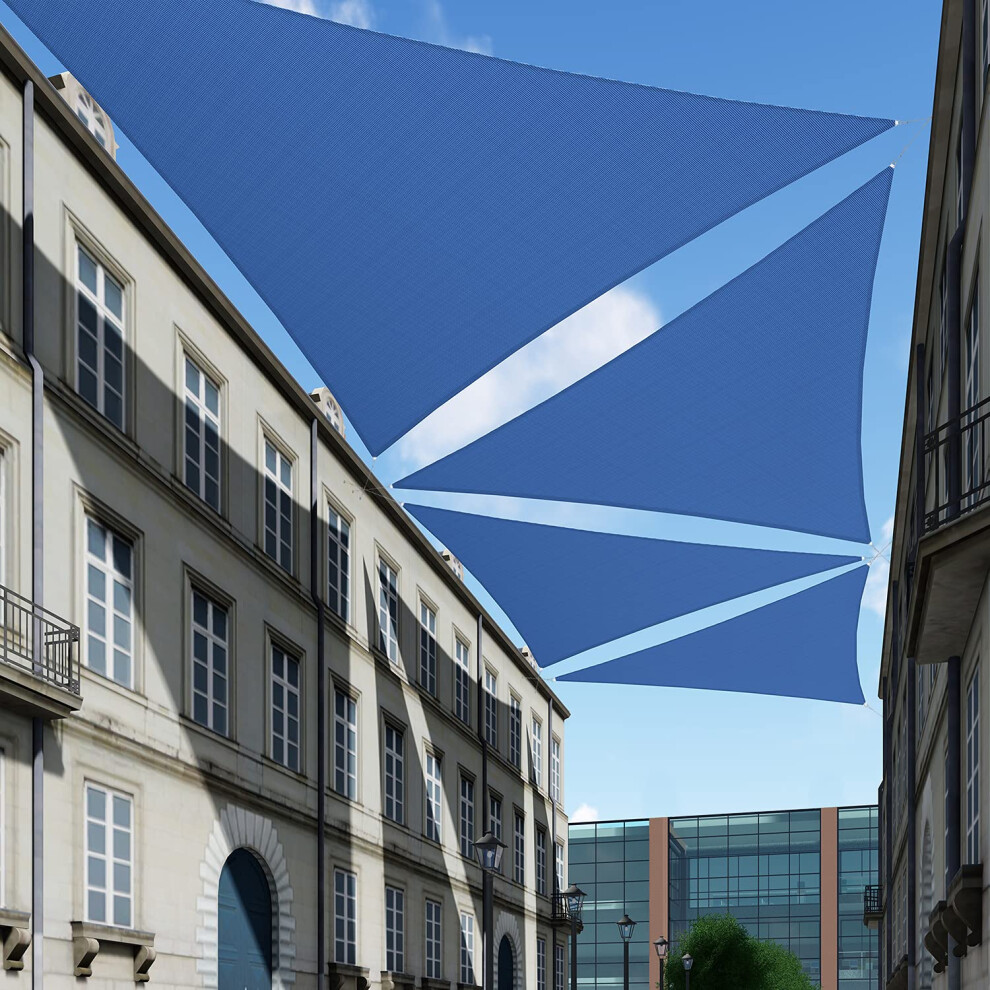 Voile d'ombrage TANG 8 x 8 x 8 Triangle équilatéral Perméable Tissu d'ombrage anti-UV pour terrasse, extérieur, arrière-cour, pergola P