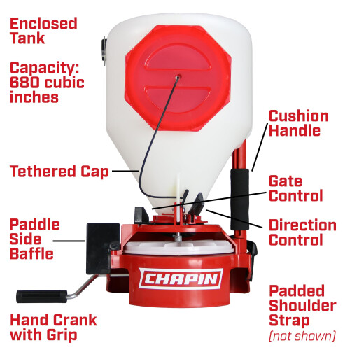8700A Chapin Chest Mount con spandiconcime Easy Fill Hopper da 10 libbre 1