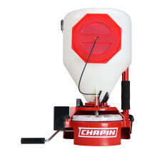 8700A Chapin Brusthalterung mit einfach zu befllendem Hopper-Rasenstreuer, 10-Pfund-transparenter weier Tank